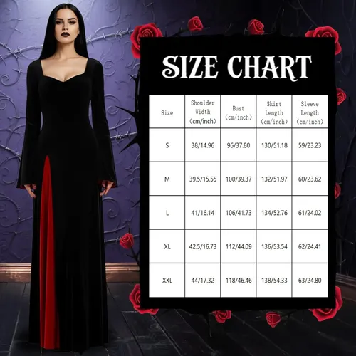 YOGFIT Disfraces para Morticia - Vestido largo negro gótico con manga de murciélago para Halloween, disfraces de cosplay para mujer YOGFIT Disfraces para Morticia - Vestido largo negro gótico con manga de murciélago para Halloween, disfraces de cosplay para mujer