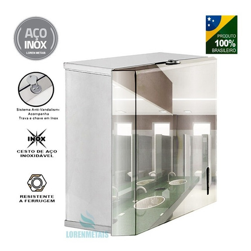 Toalheiro Ideal Papel Toalha 500 Folhas Aço Inox Dispenser
