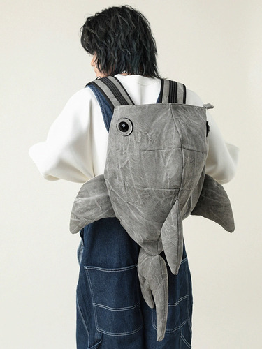 Js Nueva Mochila De Gran Capacidad Con Forma De Tiburón