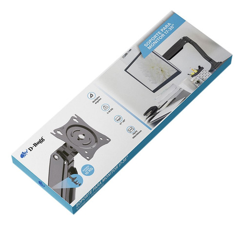 Kit Soporte De Monitor D-bugg + Hub Usb C 8 En 1 Ub Negro