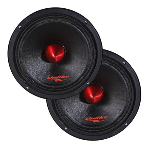 2 Alto Falante Unlike Cone Seco 6 Polegadas 200w Rms 4ohms Cor Preto