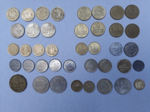 Lote X 40 Monedas Uruguay . Se Vende El Lote Completo 