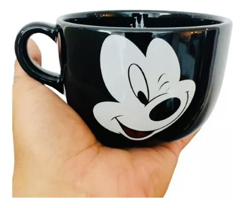 Tazones Personajes Disney Bob Stitch Mickey Kitty Negro Mickey Mouse
