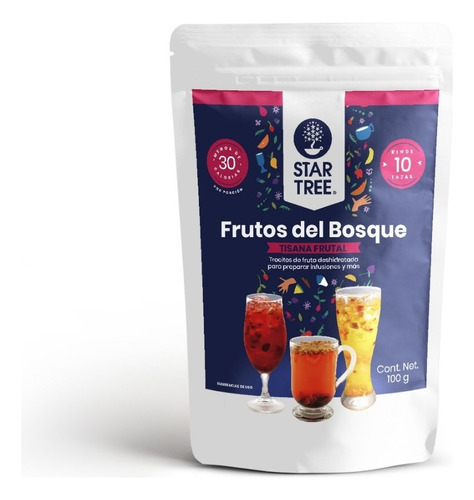 Tisana Frutal Gourmet Star Tree Sabor Frutos Del Bosque 100g