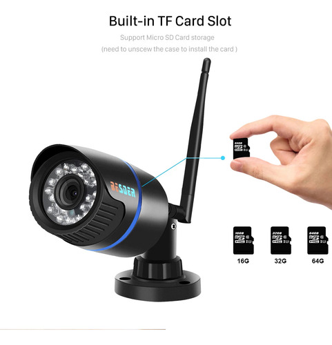 Camara Ip 1080p Fhd Conexion Wifi Tipo Tubo Cañon Onvif
