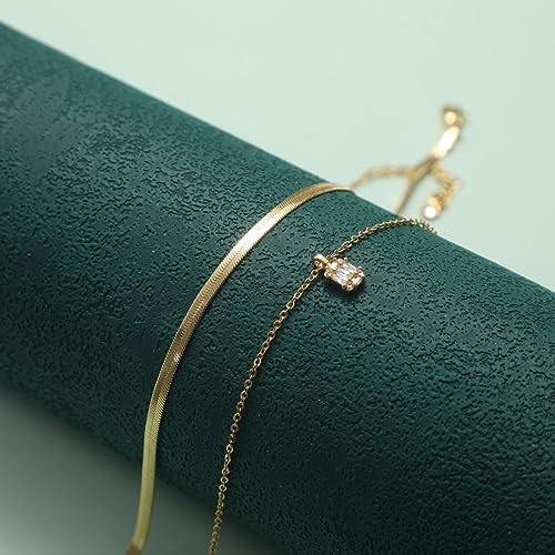 Viromy Collares De Oro Con Diamantes Para Mujer Collar De En