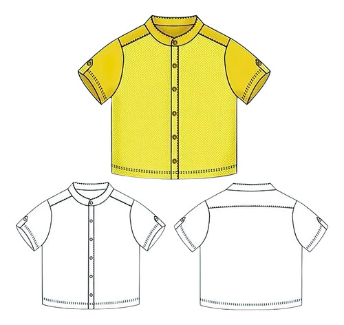 Moldería Textil Unicose -  Camisa Mao Niño 1205