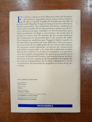 Historia Crítica De Los Partidos Políticos Iii (..) 1986 (Usado)