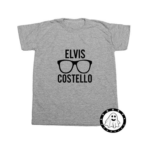 Remera Elvis Costello Logo Unisex Algodón Premium New Wave