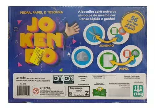 Jogo de Cartas Jokenpo PEDRA/PAPEL/TESOURA - NIG - Jogos