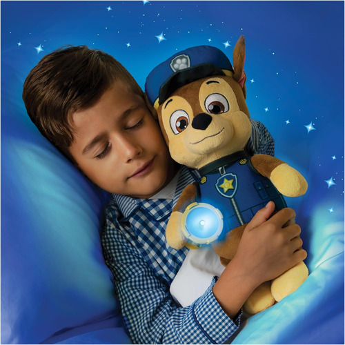 Paw Patrol, Snuggle Up Chase Plush Con Linterna Y Sonidos, P