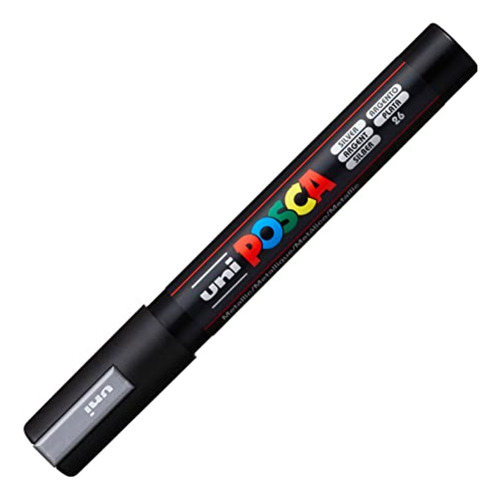 Caneta Marcador Uni Ball Posca Pc-5m (cores) Cor Prata