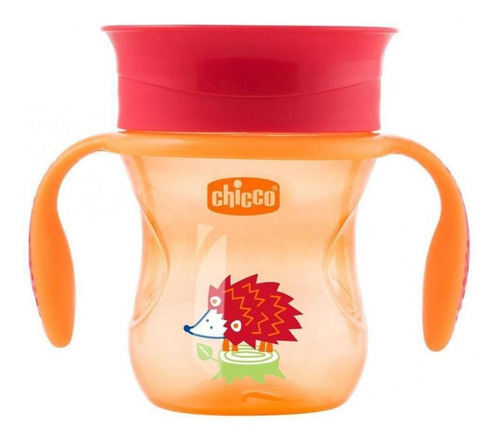 Taza infantil Chicco Perfect Cup 360 Porcupine Orange