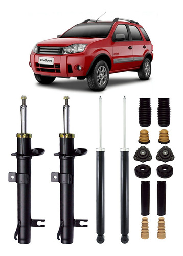 Jogo 04 Amortecedor Ecosport 4x4 2003 2004 2005 2006 + Kit