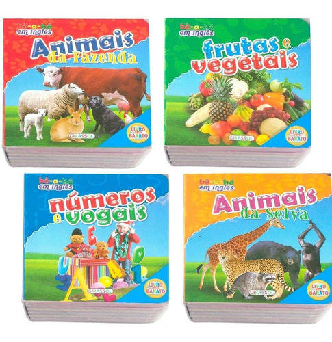 Livros Para Bebê Inglês E Português Coleção Bê-a-bá 4 Vols.