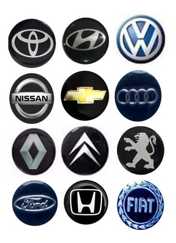 10 Emblemas Chave Canivete Fiat Gm Honda Renault Vwford