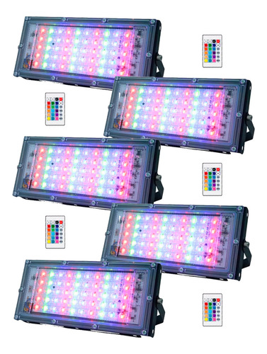 25pz Reflector Lampara Led Rgb Iluminacion Color 30w Control