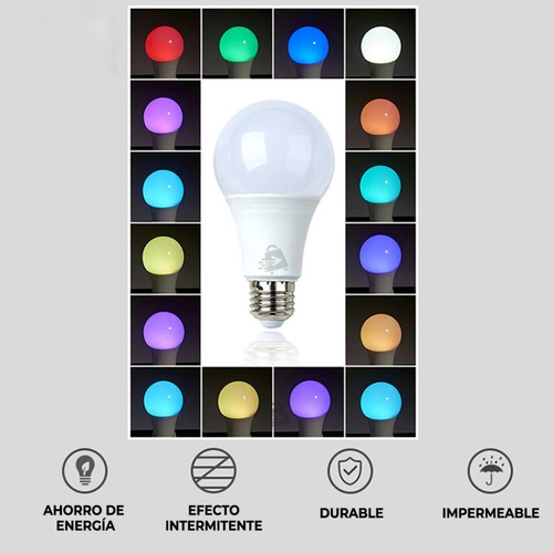 Foco Inteligente Led Rgb Con Control Remoto Colores 5w Ele-g Rgb