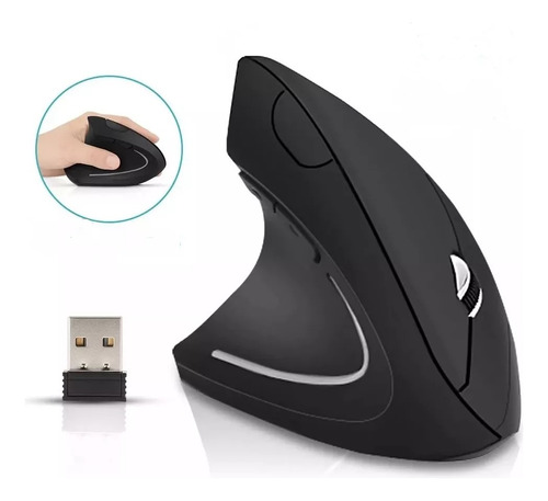 Mouse Vertical Inalámbrico Ergonómico De Batería Para Zurdos