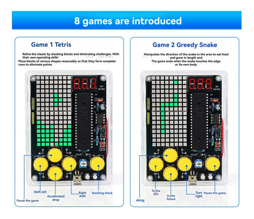 Consola De Juegos Diy Game Kit Con Electro De Voz