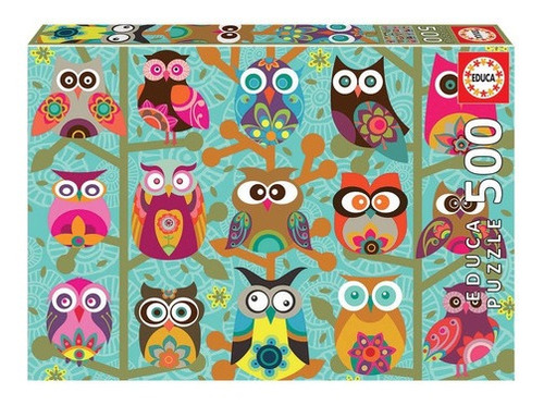 Imagen 1 de 3 de Puzzle Rompecabezas 500 Piezas Búhos Lechuzas Aves Educa