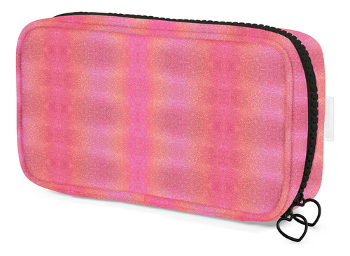 Cartuchera Organizador Wide Holografica Self Love Club Osito Color Rosa Glitter