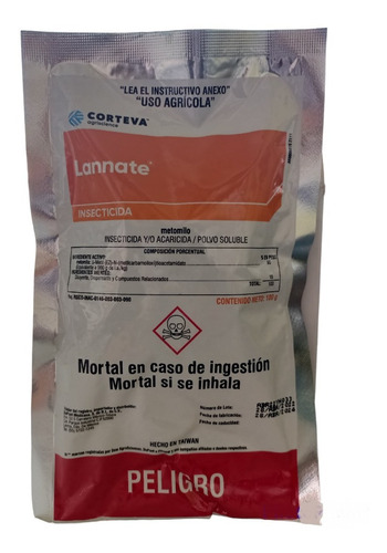 2 Piezas Lannate 100gr Metomilo Insecticida De Uso Agricola