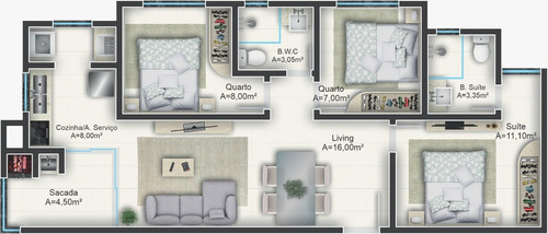 Imagem 9 de 23 de Apartamento Em Meia Praia, Itapema/sc De 68m² 2 Quartos À Venda Por R$ 589.000,00 - Ap1959304-s