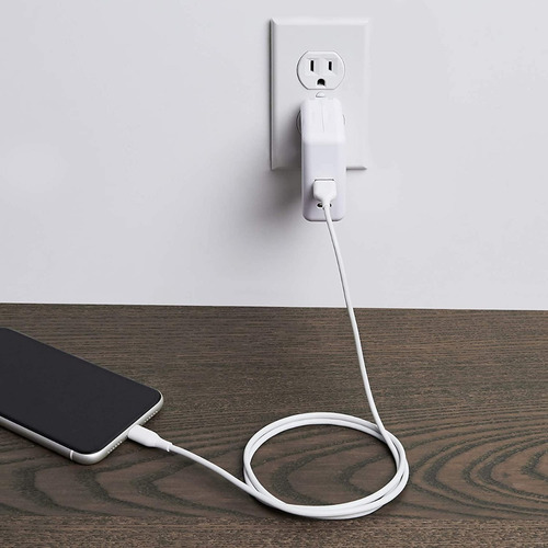 Cable Lightning A Usb - Amazon Para iPhone iPad - Mfi 90cm Color Blanco