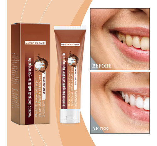 D Creme Dental Branqueador Com Sabor De Chocolate Embranquec