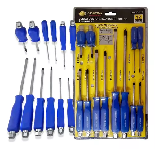 Kit Juego De Destornilladores Torx Estrella 6 Pieza Crownman