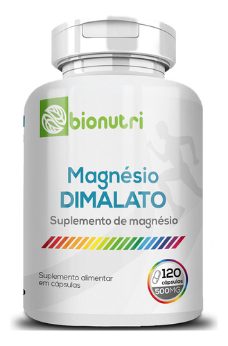Magnésio Dimalato 120 Cápsulas 500mg - Bionutri