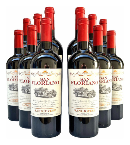 Vinho San Floriano Sangiovese Toscana Igt | Kit Com 12 Grfs