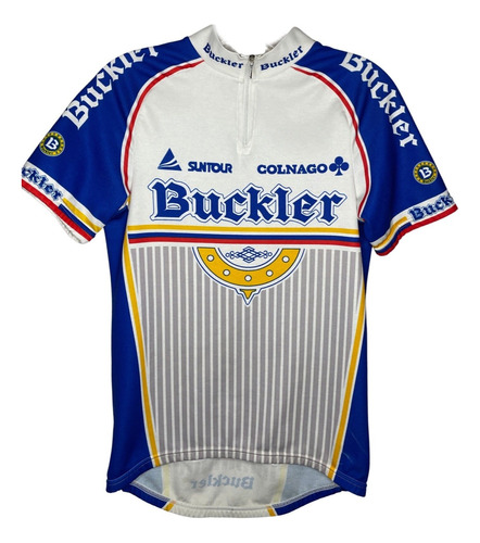 Maillot Ciclista Mediano Buckler Hombre Azul Suntour Colnago