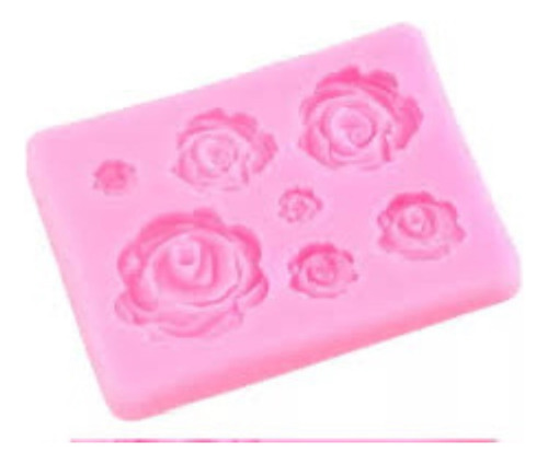 Molde De Silicon Para Pastel De Rosas Para Fondant Molde Rosas Color Rosa