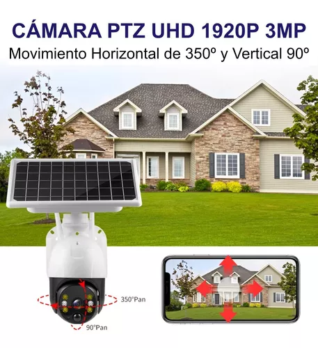 GENERICO Cámara Solar PTZ Exterior Wifi IP66 Cámara Vigilancia 5G