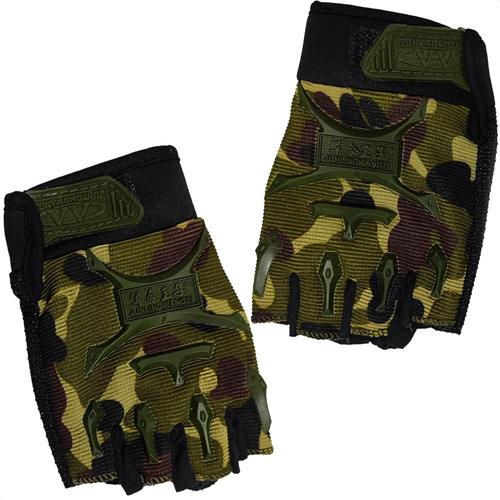 Medios Guantes Militares Niños Fanáticos Del Ejércit...