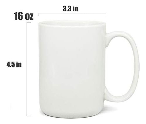 Tazas De Café De Porcelana Con Sublimación 16 Oz, Taza De Ce