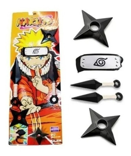 Set Naruto Shippuden 2 Kunai + 2 Estrella Shuriken + Bandana