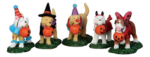 Lemax 53201 Spooky Town Perros De Halloween, 5 Piezas