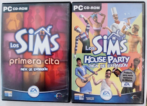 2 Juegos Pc Cd-rom Los Sims Primera Cita Y House Party Expan