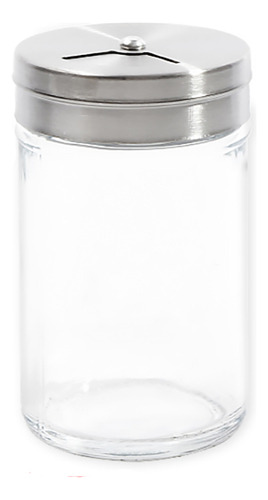 Salero / Pimentero De Vidrio Y Acero Inoxidable De 90 Ml Color Transparente