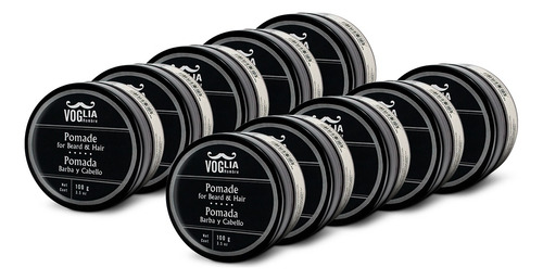 Pomada Brillante Barba Y Cabello Voglia Hombre - 10 Piezas