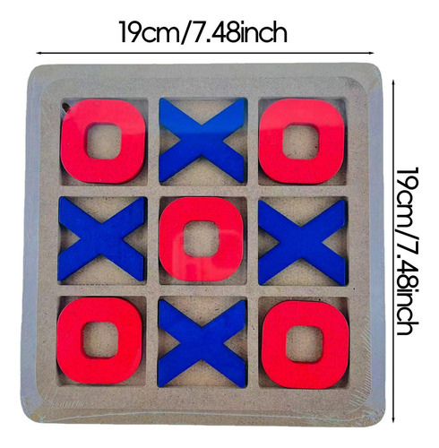 Juego De Madera Toe Tabletop Blocks Estrategia Brain Puzzle