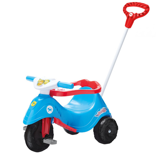 Motoquinha Passeio Triciclo Infantil Lelecita Calesita Pedal Cor Azul