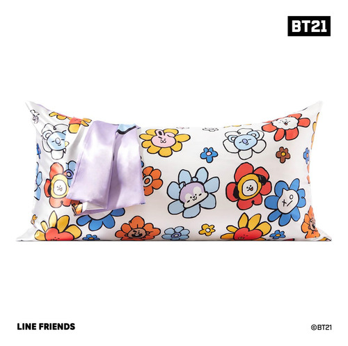Funda De Almohada De Satén Kitsch X Bt21 (mang) Para Almohad