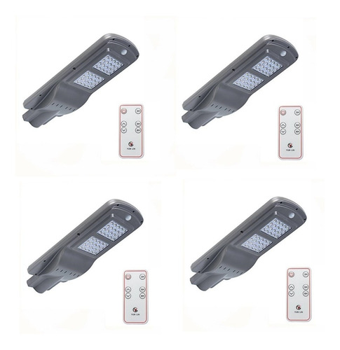 4 Lamparas Led Solares Pared De 40w 6500k Con Control Remoto