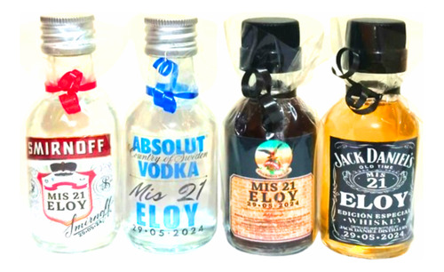 Pack De 30 Souvenirs Personalizados Miniatura De Bebidas 