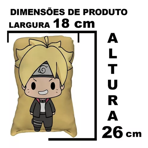 Almofada Anime Naruto Boruto + Chaveiro