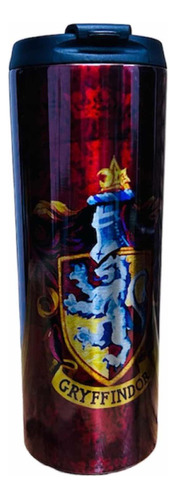 Termo Acero Inoxidable, Diseño Harry Potter Gryffindor Color Vino